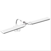 Upgraded 180 Foldable LED Aquarium 12W Clip-on Lamp Double head White shell